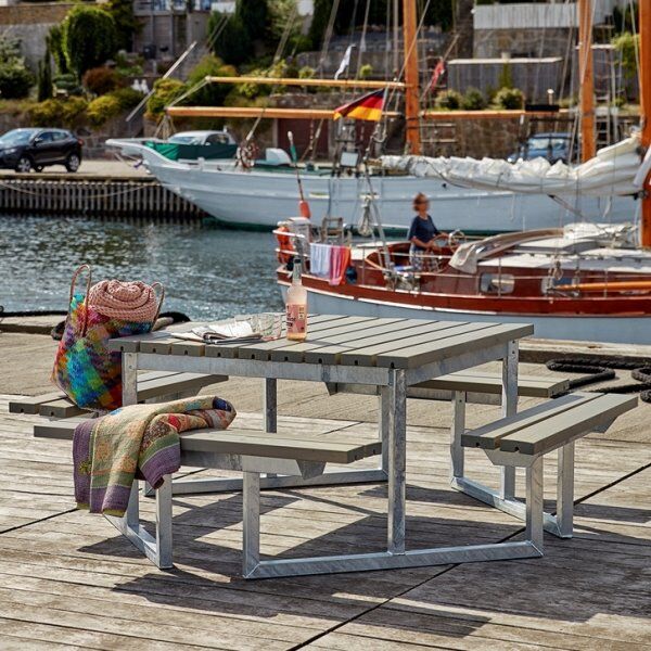 Plus Twist Bord/bænkesæt, Gråbrun, 204 Cm