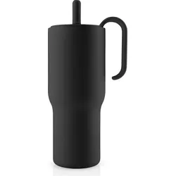 SipnGo Thermobecher mit Strohhalm 0,9 l, schwarz
