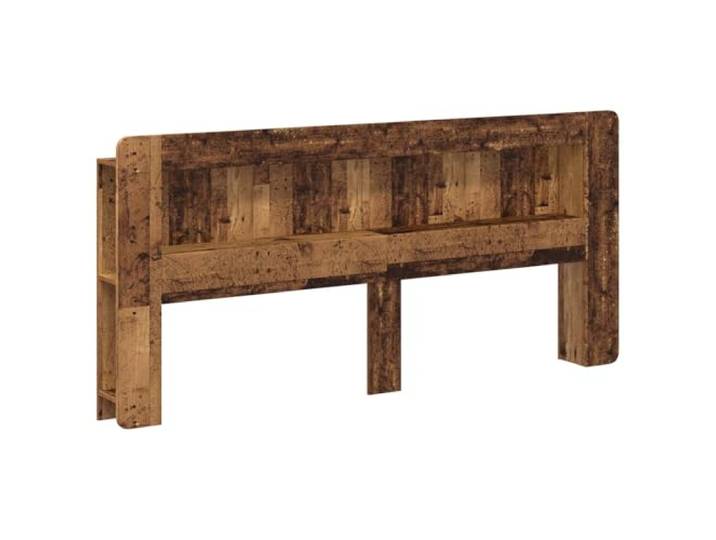 Moderner Schrank mit Kopfteil aus Spanplatte, Kopfteil mit Einlegeböden und Stauraum, gerade Linien, eleganter Betthintergrund, einfache Montage, feucht abwischbar