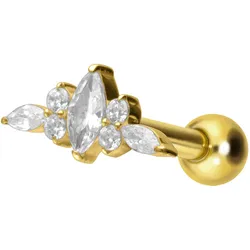 Titan Ohrpiercing mit Innengewinde DESIGN