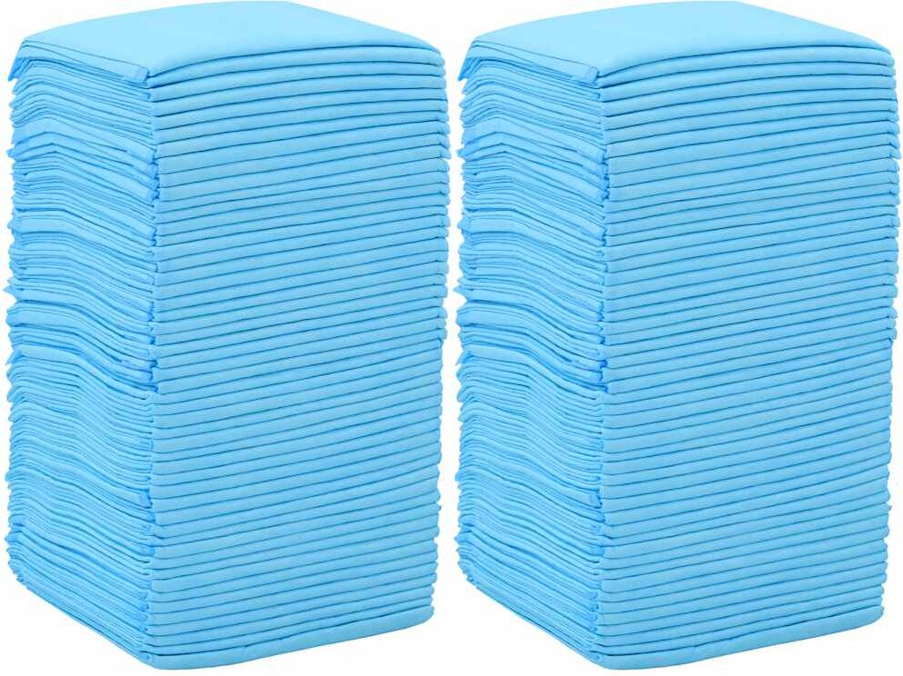 vidaXL Empapadores para mascota 100 unidades 60x60 cm textil no tejido Azul