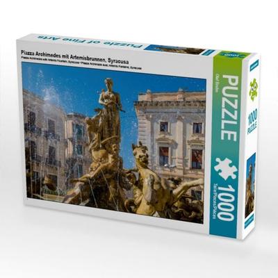 CALVENDO Puzzle Piazza Archimedes mit Artemisbrunnen, Syracusa | 1000 Teile Lege-Größe 64x48cm Foto-Puzzle für glückliche Stunden