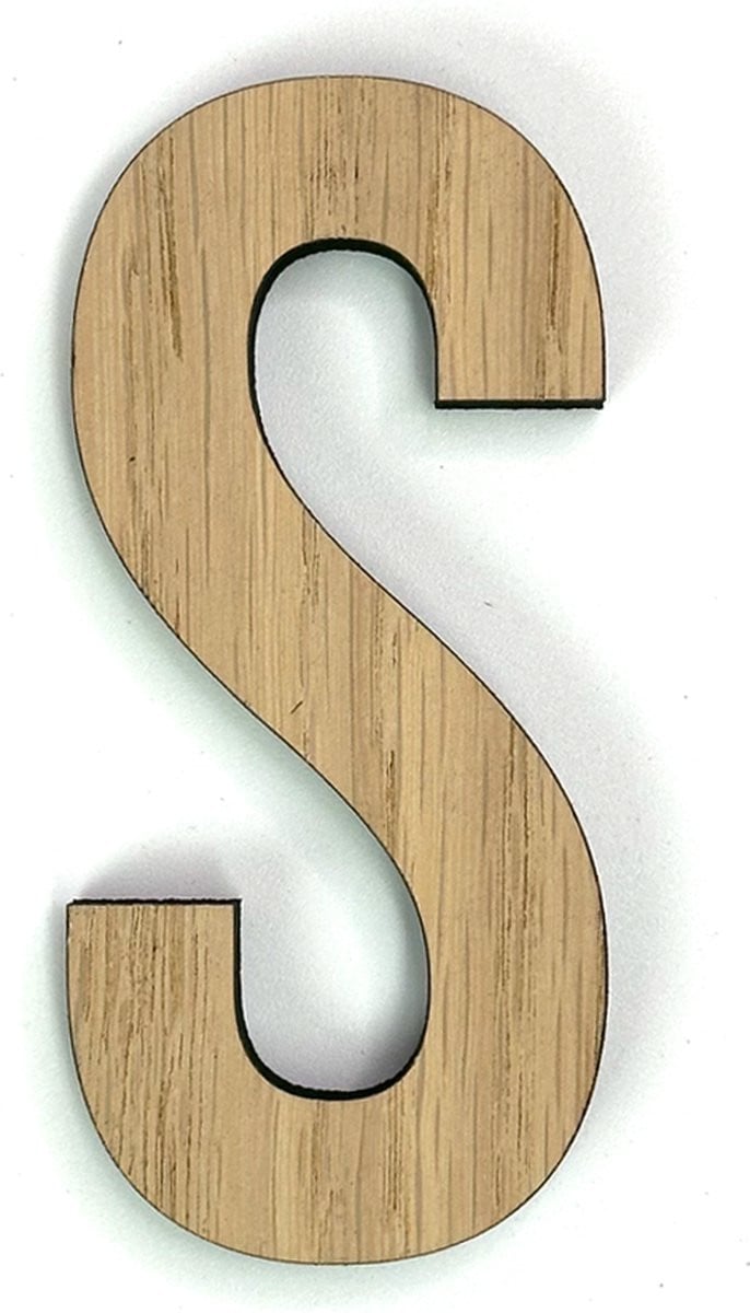 MGM Trading Houten letter S - Hoogte: 37 cm