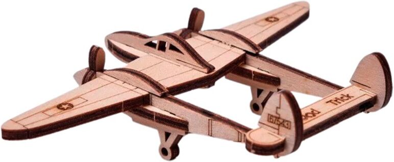 Mécanisme 3D en bois Avion éclair 15 pcs - Wood Trick