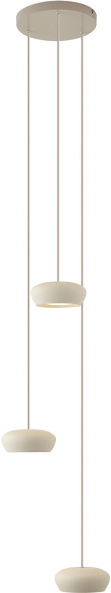 Qazqa Concerto moderne ronde hanglamp - 3-lichts - beige