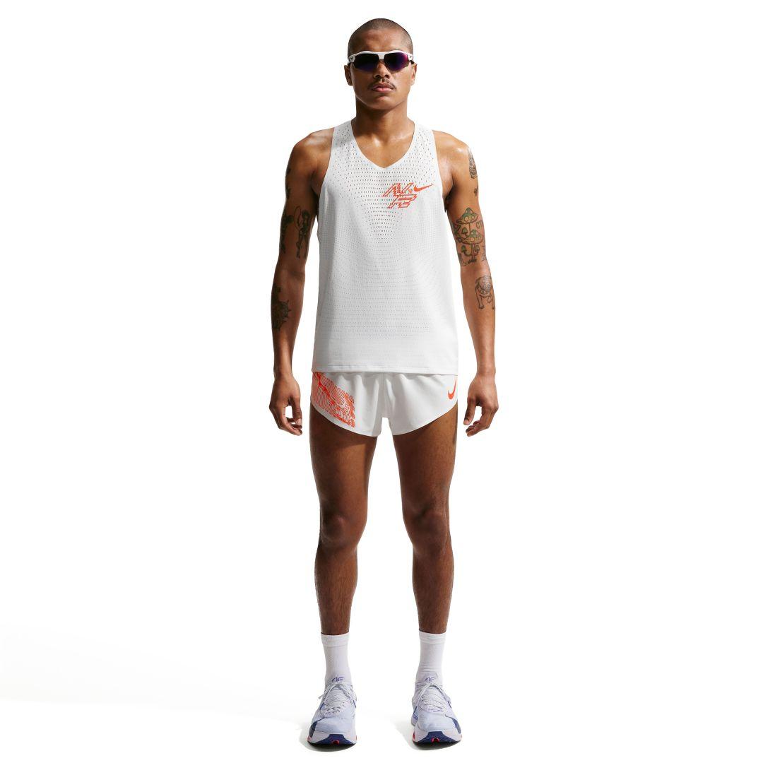 Nike Herren Aeroswift Dri-Fit ADV Graphic Singlet weiß