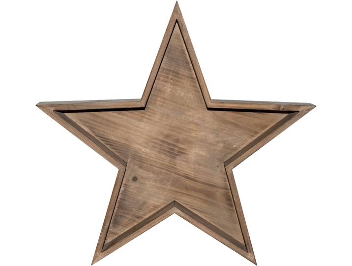 Dekostern Weihnachtsstern, Quania, Weihnachtsdeko , braun, B:60cm H:60cm T:6cm, Holzwerkstoff, MYFLAIR MÖBEL & ACCESSOIRES, Dekosterne, Dekostern, aus Holz, Ø ca. 60 cm