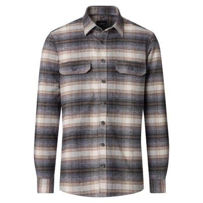 Hemdjacke CASAMODA "CASAMODA Hemdjacke kariert", Herren, Gr. 3XL, braun, 100% Baumwolle, Jacken