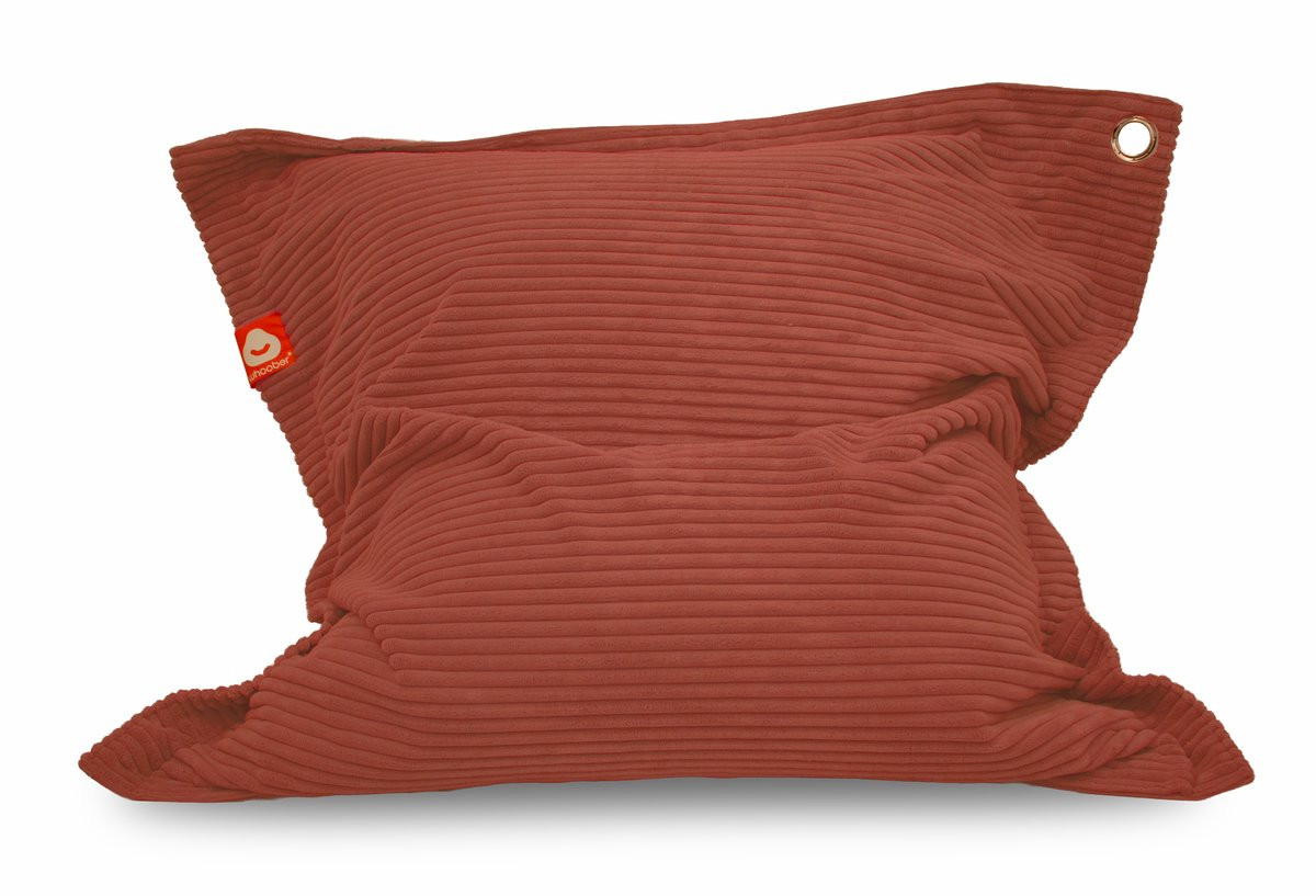 Whoober St. Tropez Rechthoekige Zitzak - Terracotta Ribfluweel