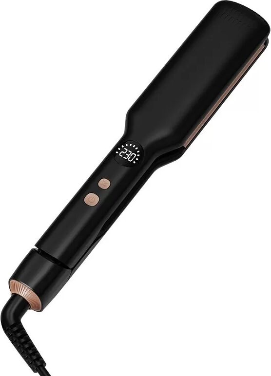 INF Professionelles, schnell aufheizendes Glätteisen für den Heimgebrauch - Glätten & Locken 2-in-1 Schwarz
