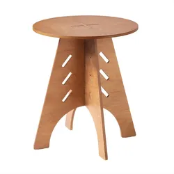 SoBuy Couchtisch mit Zapfenverbindungen Braun 32x32x48,5cm Industriell