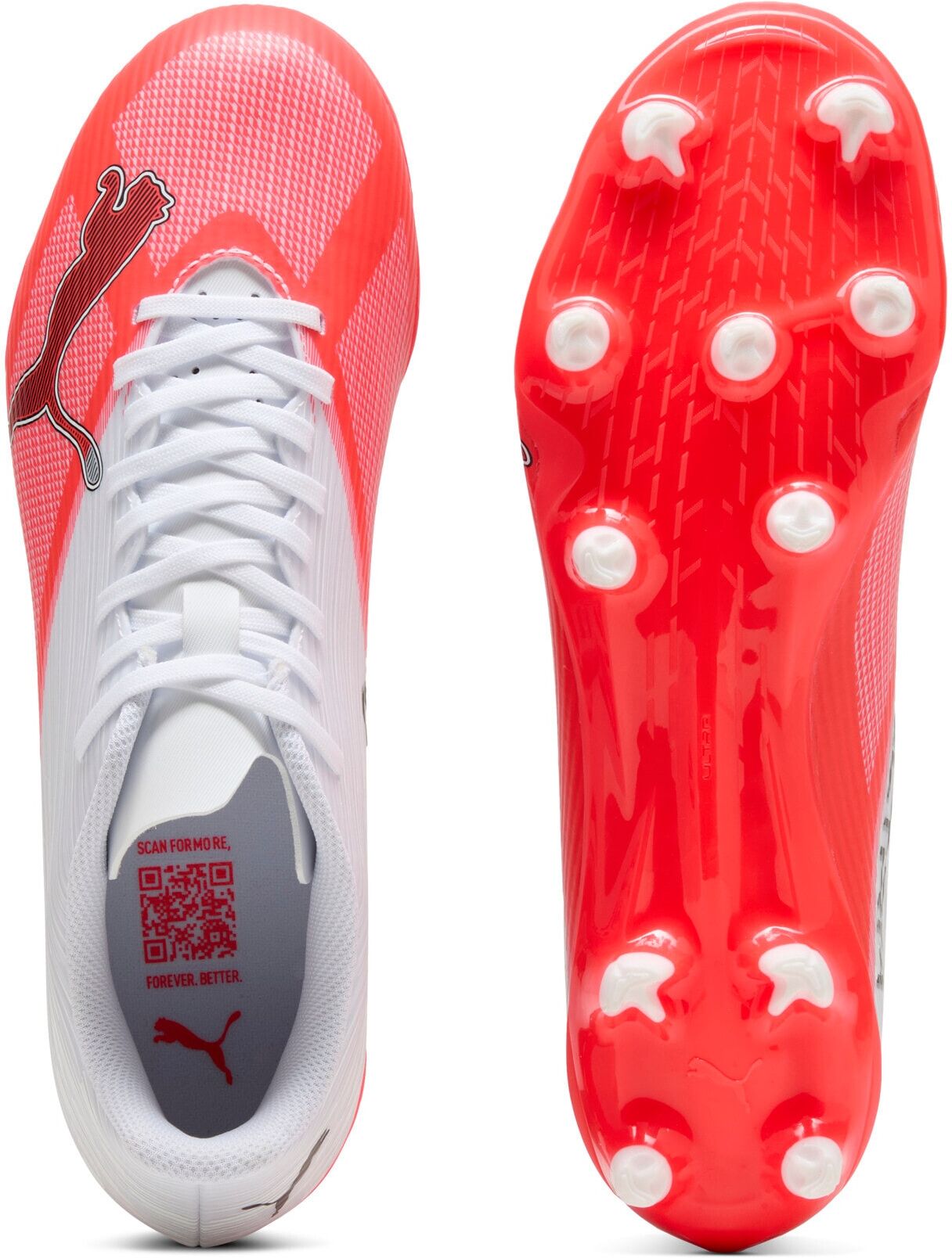 Fussballschuh PUMA "ULTRA 7 PLAY FGAG", Gr. 42, Textil, rot (ultra rot, puma schwarz, puma weiß), Synthetik, Schuhe Fussballschuh, für Rasen- und Kunstrasenplätze ultra rot, puma schwarz, puma weiß 42, Textil