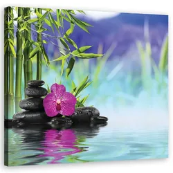 WANDBILD steine auf dem wasser zen
