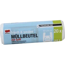 quickpack frisch & sauber Müllbeutel 25,0 l, transparent