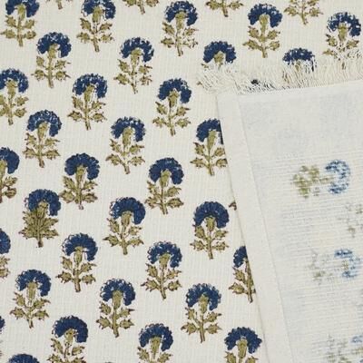 Fabdivine Handmade Floral Block Print Kitchen or Bath Room Hand Towels Home or Office Accent