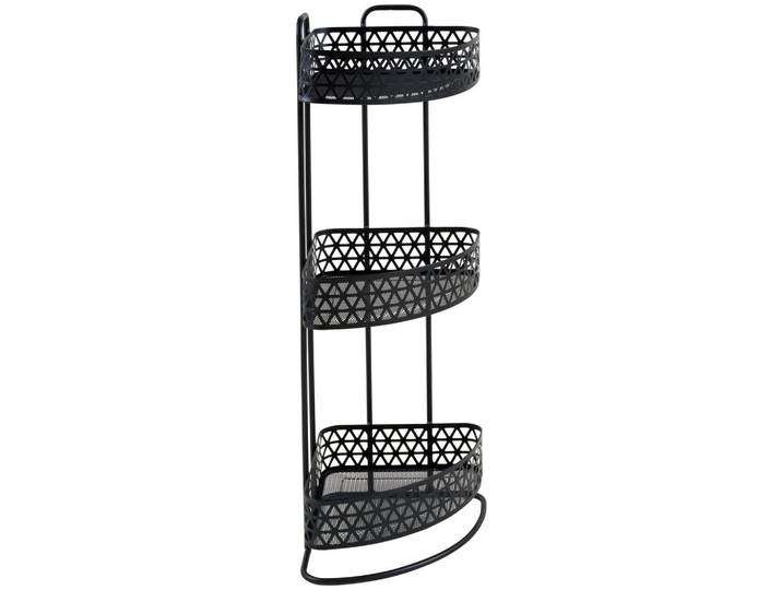 Homeware Regal, Schwarz, Metall, Uni, 3 Fächer, 30.5x70.5x23.5 cm, stehend, Wohnzimmer, Regal, Bücherregale
