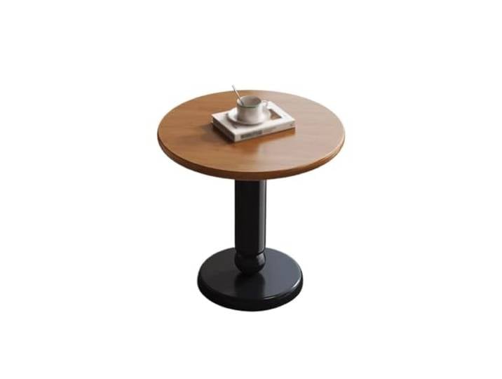 twwhyg Runder Couchtisch aus massivem Holz, Kleiner Beistelltisch for das Wohnzimmersofa