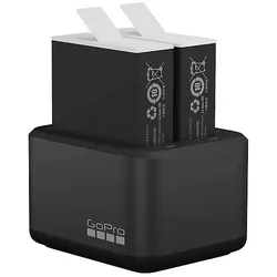 GOPRO Dual Charger + Enduro Bat (H10/H11/H12), Dualladegerät, Schwarz