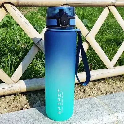 Uplifted Trends Large Capacity Sports Water Bottle For Men & Women Portable Plastic Drinkware For Outdoor & Fitness 650ml blue