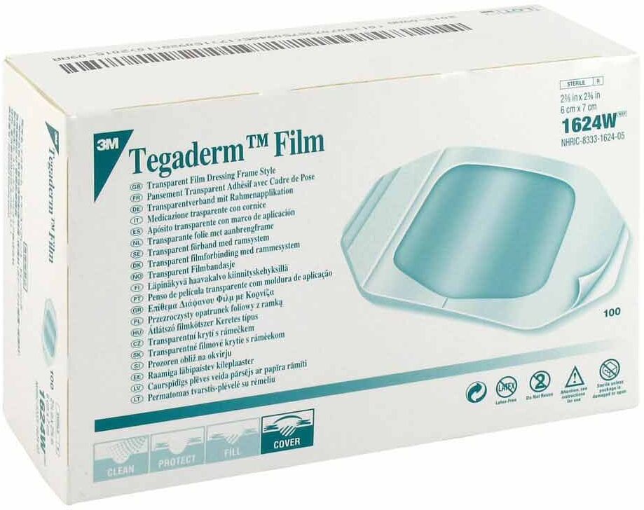 Tegaderm 3m Film 6x7cm 1624w 100stk