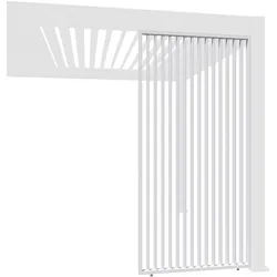 Weide Vertikale Lamellenwand Für Pergola Aus Aluminium 3 Maße Weiß0.93 Meter