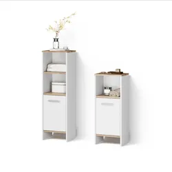 BADMÖBEL-SET Amalfi, Weiß/Goldkraft Eiche, 2-teilig