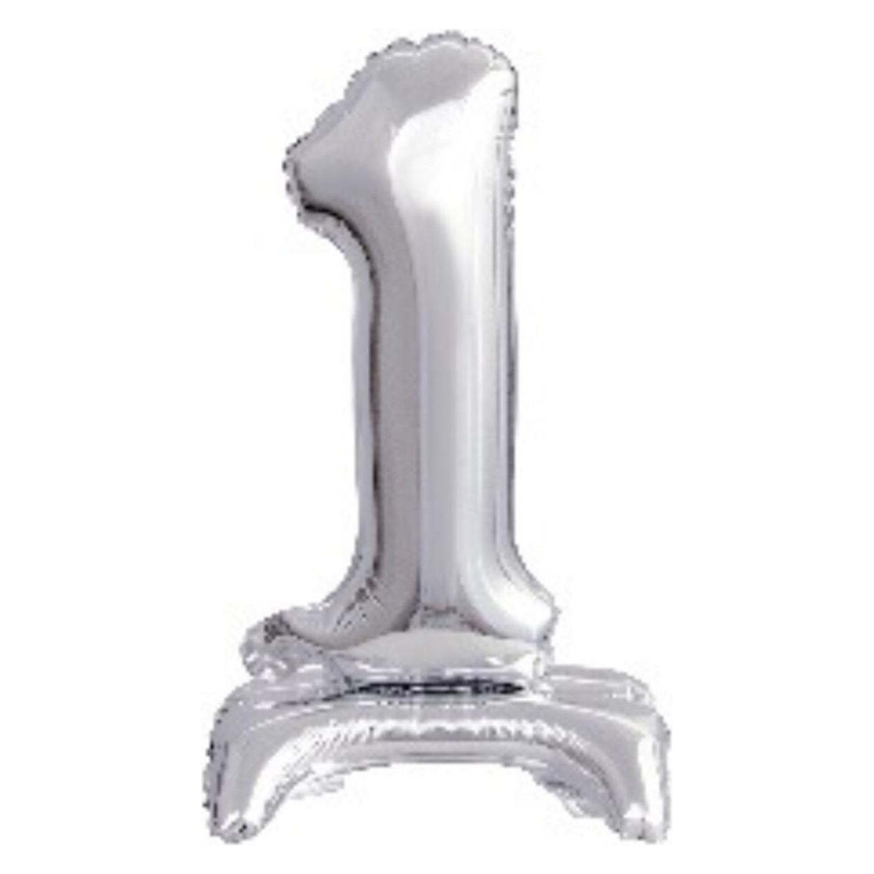 Amscan Folienballon Mini Zahl 1 silber (5x) (9911724)