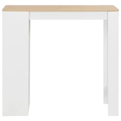 vidaXL Bartisch mit Regal Weiß 110x50x103 cm Orion Prime Modell