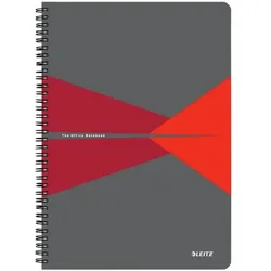 Leitz Collegeblock »Office« A4 kariert Polypropylen rot