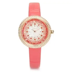 THOMAS & SOHN Edelsteine ca.3,59ct Damenuhr Quarzwerk Lederband