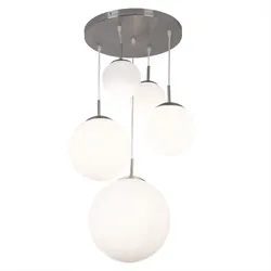 Hochwertige Decken Leuchte Glas Kugeln rund satiniert im Set inklusive LED Leuchtmittel