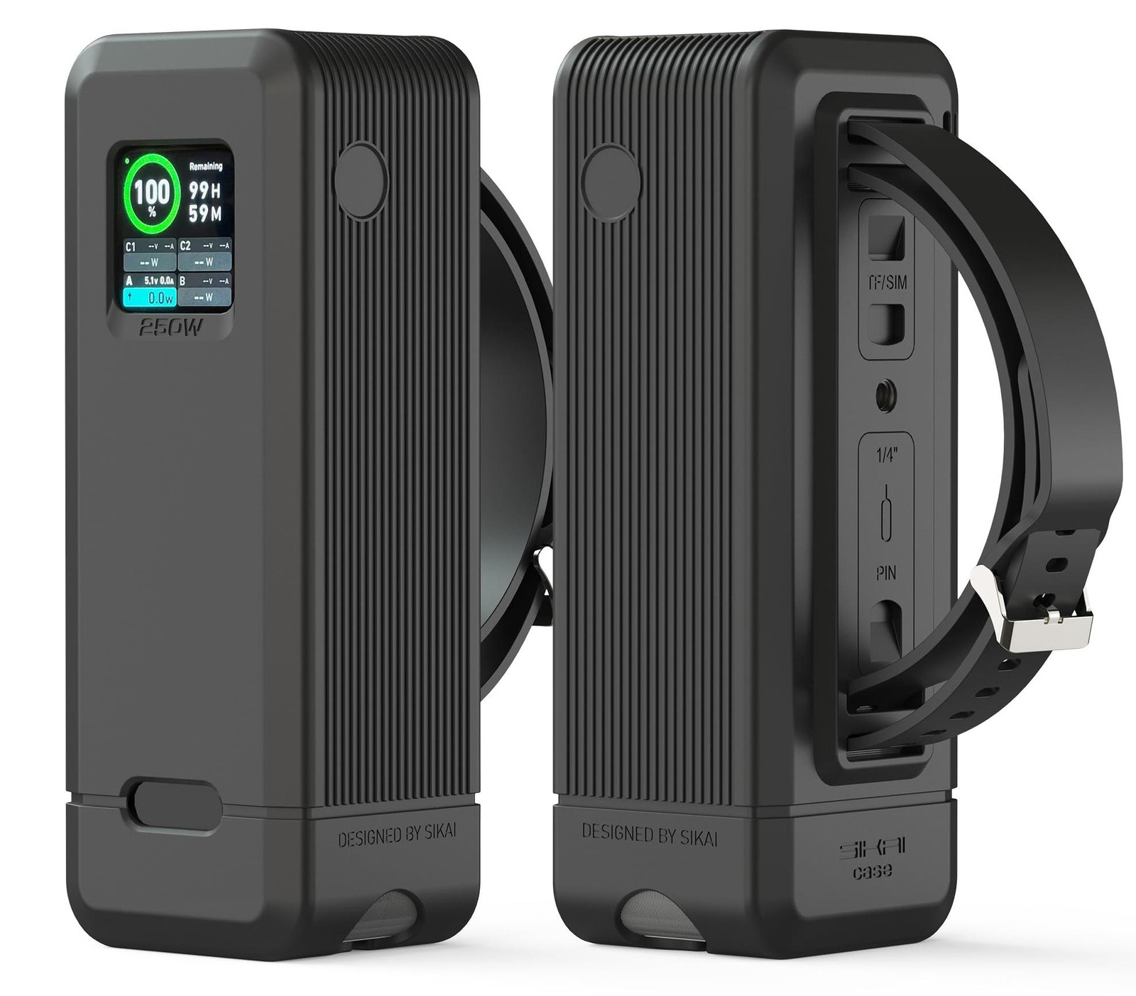 SIKAI Siliconen hoesje voor Anker Prime powerbank (27.650mAh, 250W), schokbestendig, 2 mm dik