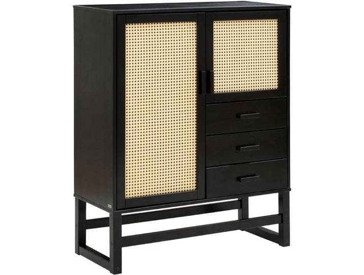 Jolene-buffet Avec 2 Portes Et 3 Tiroirs En Pin Foncé