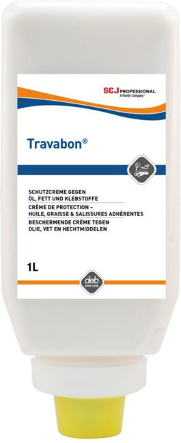 Travabon Crème protectrice classique S 1L flacon souple VE ; SC Johnson Professional (22325)