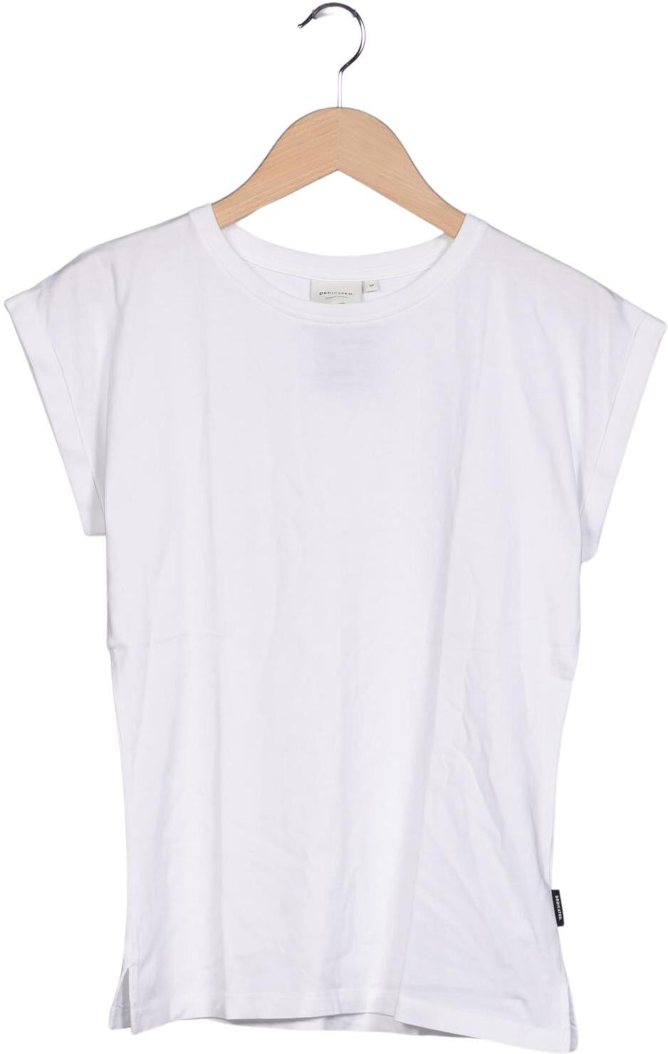 Dedicated Damen T-Shirt, Weiß, Gr. S, Baumwolle - Second Hand