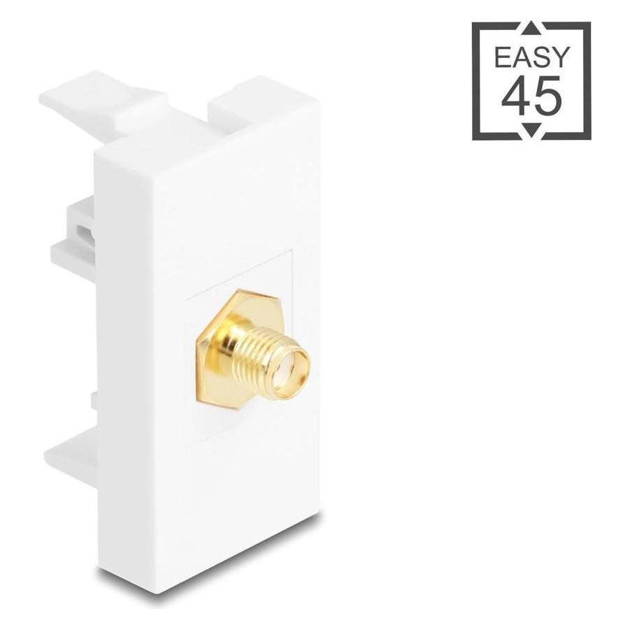 Delock Easy 45 Modul SMA Buchse zu SMA Buchse weiss (90914)