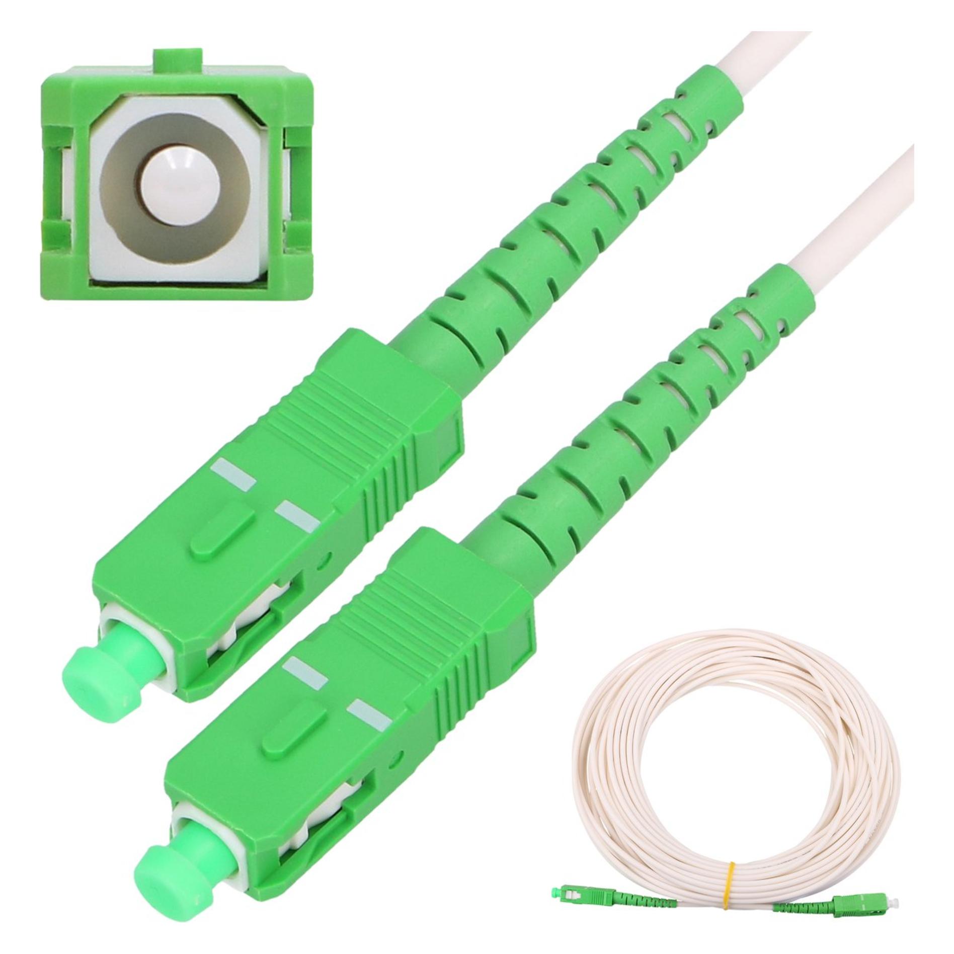 Extralink SC/APC-SC/APC | Patchcord | LSOH, Jednomodowy, Simplex, G.657A2, 3mm, 10m, biały (10 m) (EX.16286)
