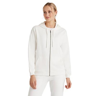 Kapuzenpullover FALKE "Sweat", Damen, Gr. M, off, weiß (2040), Pullover Kapuzenpullover