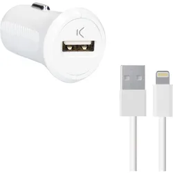 KSIX Car-Charger, Auto Adapter, Weiss