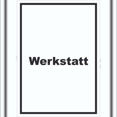 HB-Druck Werkstatt Schild mit Text Handwerk Reparatur hochkant A2 (420x594mm)