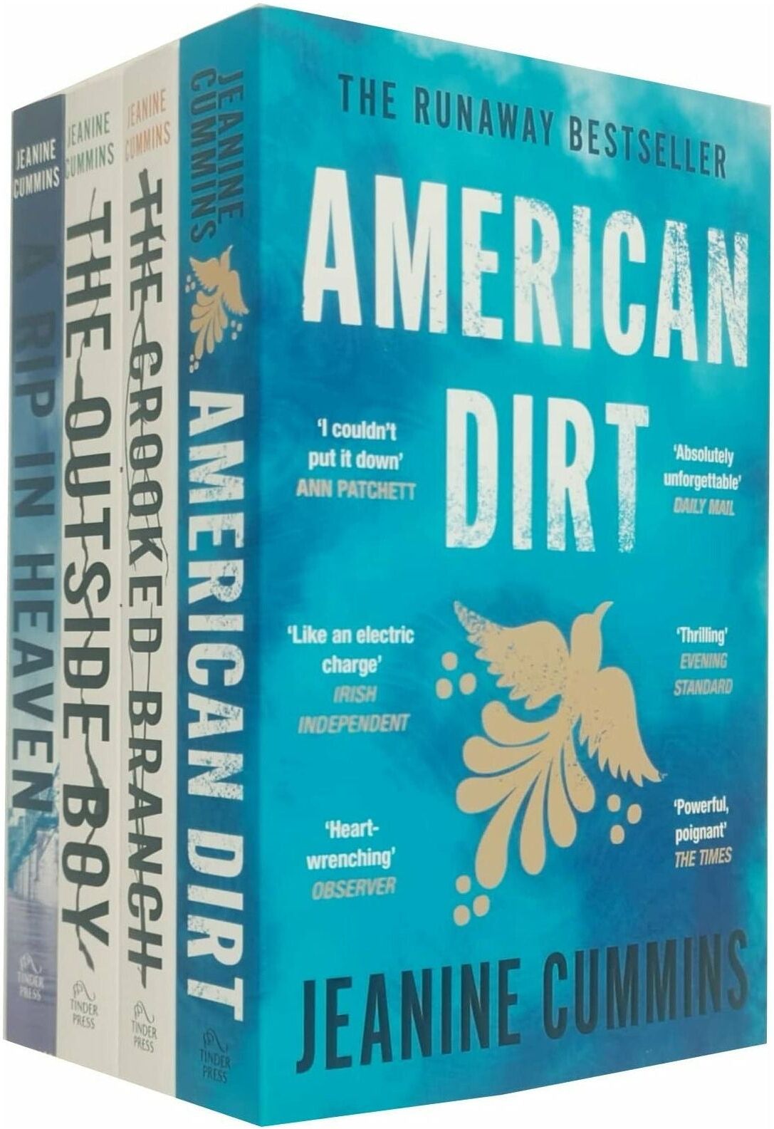 Tinder Press Jeanine Cummins 4 Book Collection Set   American Dirt, The Crooked Branch, The Outside Boy & A Rip in Heaven   Contemporary & Literary Fiction