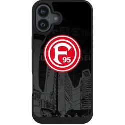Nivocase Handyhülle für Apple iPhone 16 Plus Hülle NIVOpure Case Schwarz Fortuna Düsseldorf Logo (Apple iPhone 16 Plus), Smartphone Hülle, Schwarz