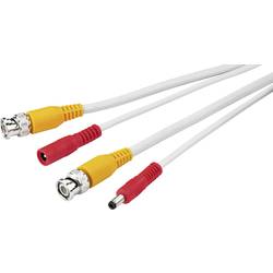 Monacor VSC-100/WS CCTV, Strom, Video Verlängerungskabel [1x - 1x Hohlstecker 5.5 x 2.1 mm] 10.00 m Weiß