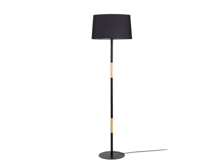 Aluminor Lampadaire Mikado - Ampoule Led E27 - Métal et bois - Noir