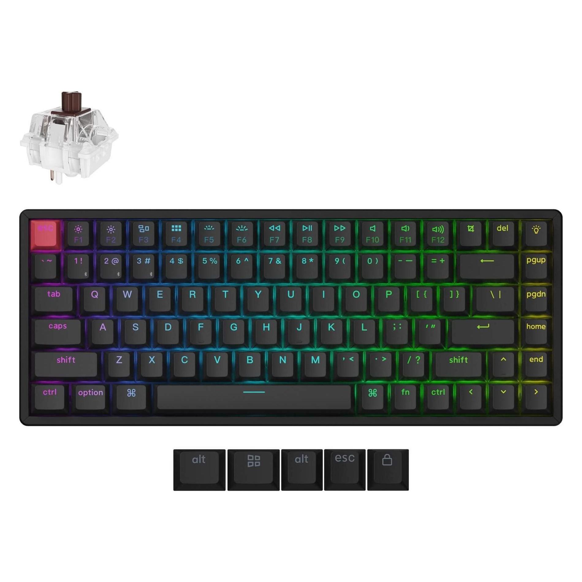 Keychron K2 QMK (Version 3) (US, Kabelgebunden, Kabellos) (K2X-J3)