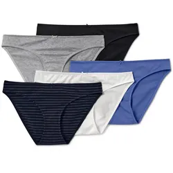 Tchibo - 5 Slips - Damen - Gr. L - dunkelblau