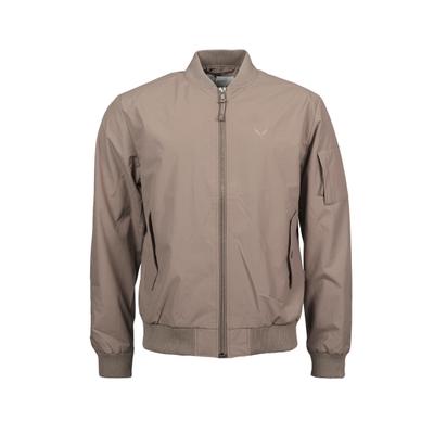 Bomberjacke KLEINIGKEIT "Kleinigkeit Signature Bomber", Herren, Gr. M, taupe, 100% Polyester, unifarben, normal, amerikanischer Ausschnitt, Jacken Bomberjacke