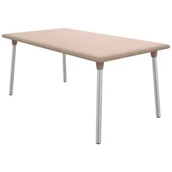 Rechteckiger Tisch 160x90 Flash Resol Kunststoff Beige