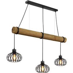 LED Hängeleuchte Pendelleuchte Esszimmer Höhenverstellbar Schwarz Metall L 100cm
