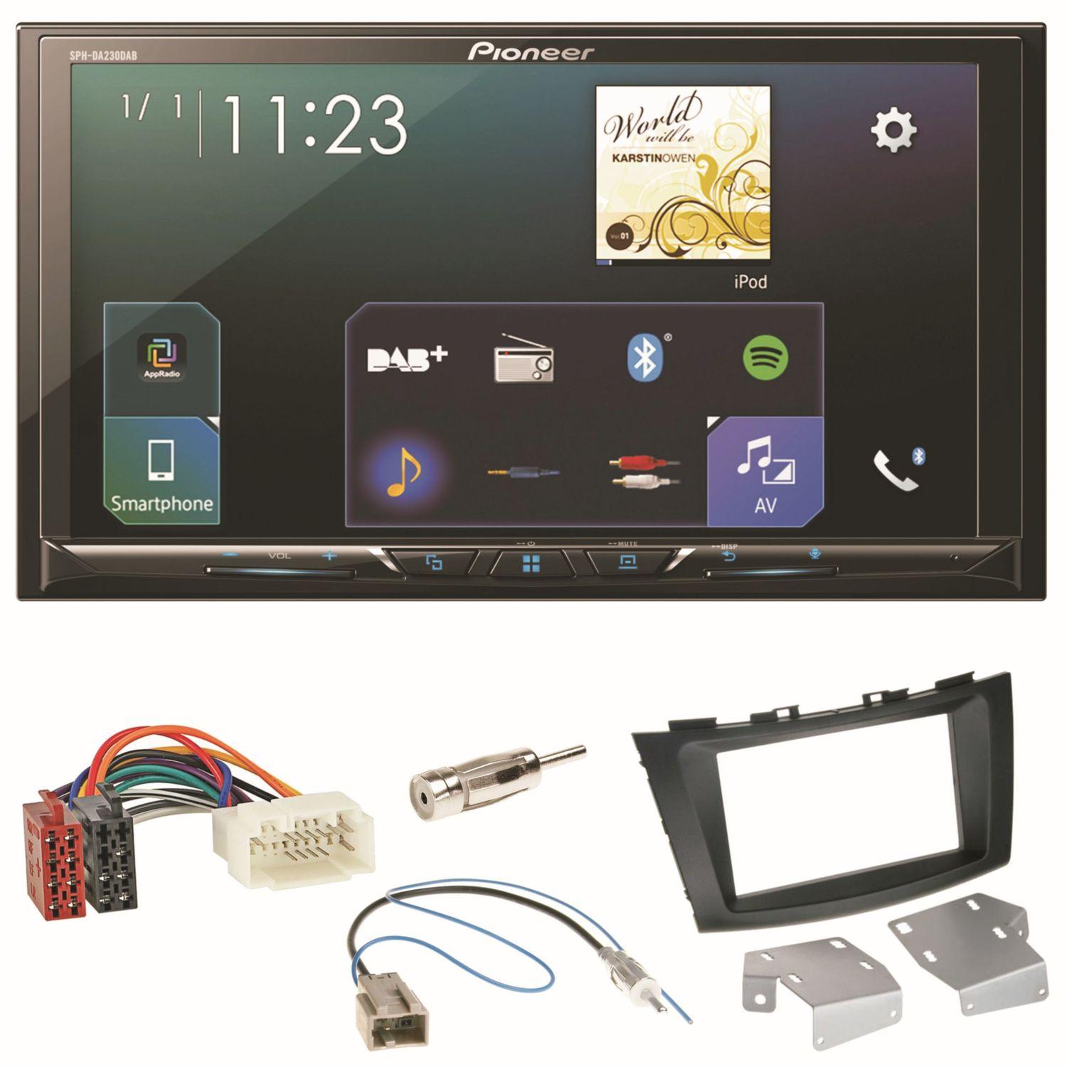 Pioneer SPH-DA230DAB CarPlay Android Auto Einbauset für Suzuki Swift Sport FZ NZ